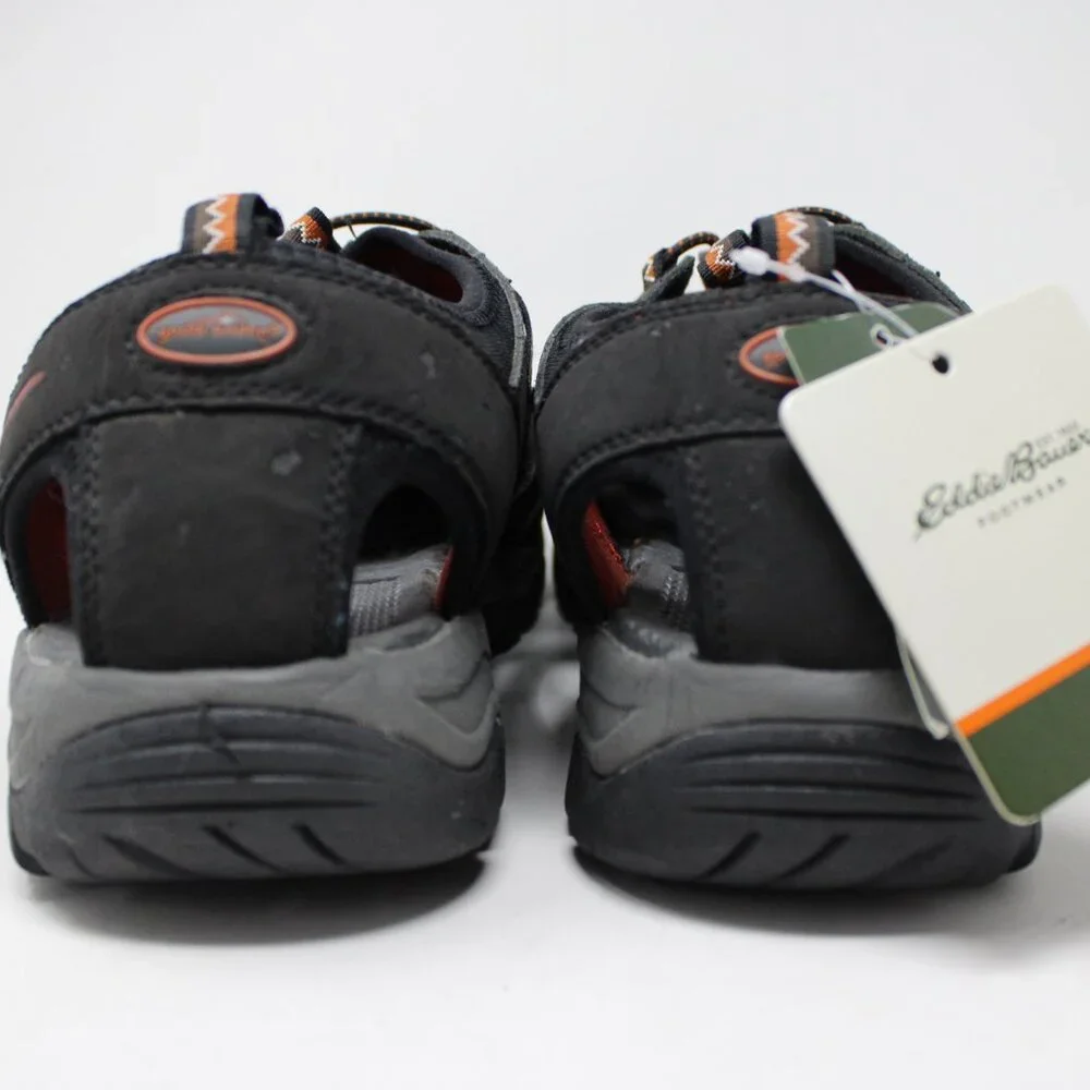 Eddie Bauer Carl Sandals NWT‎ Mens 13 Black Hiking Outdoor Adjustable Closed Toe